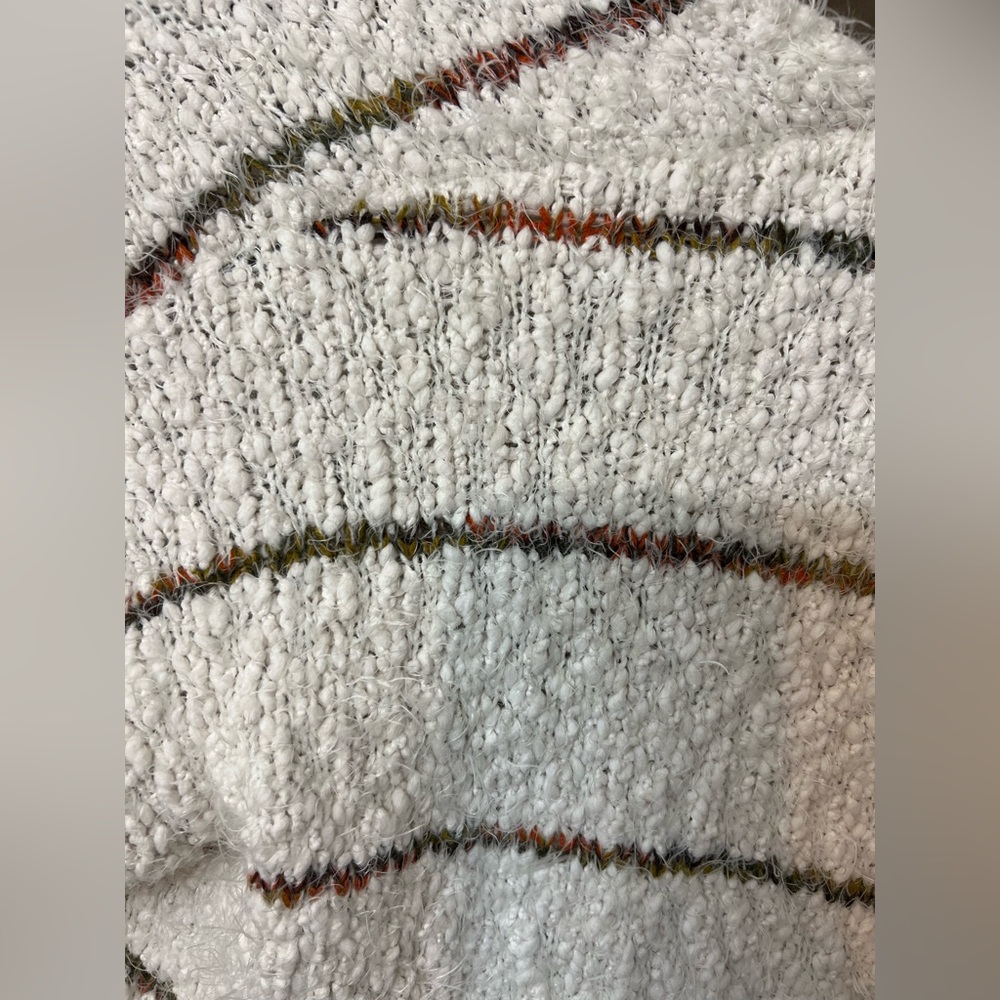 ALTAR'D STATE Mohair Eyelash Open Cardigan Sweater with Pockets Striped-Boho Med - Picture 4 of 4